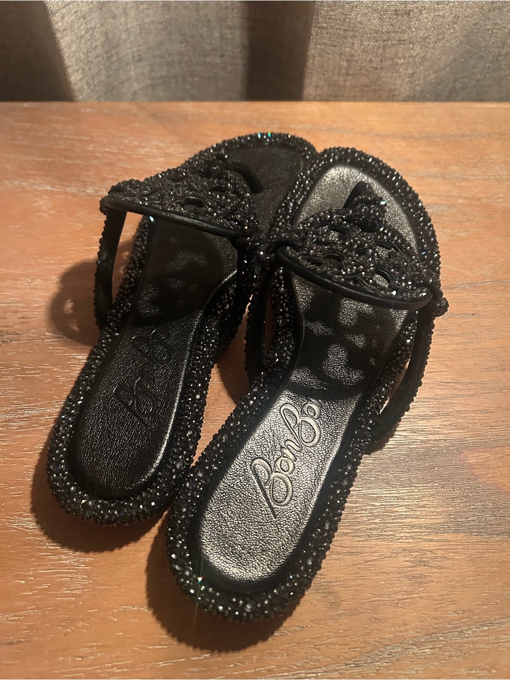 Tory Burch Black Beaded Sandals